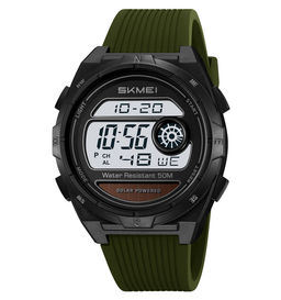 Часы наручные Skmei мужские электронные солнечная батарея спортивные 2436green