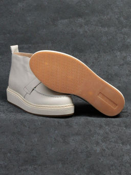 01-5172-3 BEIGE Ботинки женские демисезонные (натуральная кожа, байка)