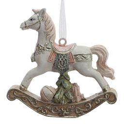 Фигурка декоративная подвесная "Лошадка-качалка", L7 W2 H7,5 см, 2в.