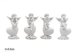 Цена за 4 шт. Фигурка Ангел на сердце 8,5 см / Q28 /уп 8/288/