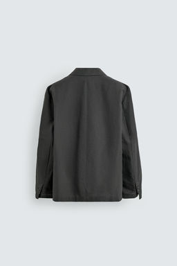 BLAZER CRUZADA ALGOD?N - LINO LIMITED EDITION / Gris antracita - Zara фото 7