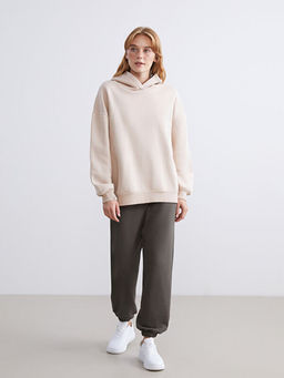 Oversize Kad?n Kal?n Hoodie