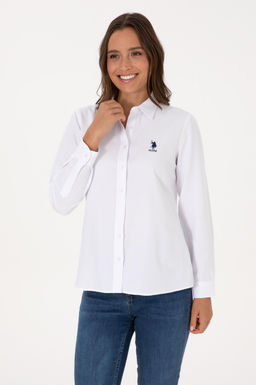 Kad_n Beyaz Uzun Kollu Basic G_mlek Sepette S_rpriz _ndirim - U.s. polo assn фото 3