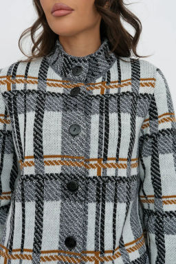 ЗЛАТА Кардиган В 1579/черн-горчич