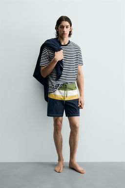 TOALLA PLAYA RAYAS / Marino