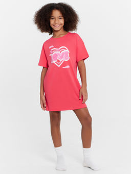 Сорочка ночная для девочек коралловая с принтом Love - Mark formelle фото 2