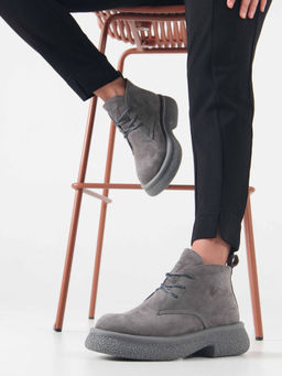 Ботинки EDART 308.агата gr. серый замок замша б/байка - Ed'art фото 10