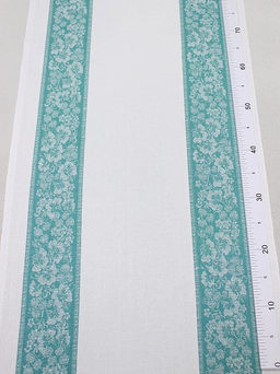 Холст полотенечный жаккард Вьюнок цв.изумруд, ш.0.5м, лен-30%, хл-70%, 210гр/м.кв - Купава фото 4