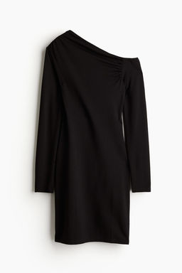 Vestido ajustado de un hombro - H&m фото 4