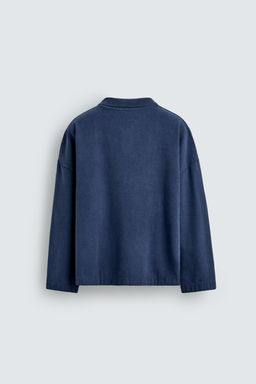 EMBROIDERED TEXTURED RUGBY POLO SHIRT - Zara фото 16