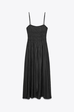 FLOWING MIDI DRESS WITH ELASTICATED DETAIL - Zara фото 12