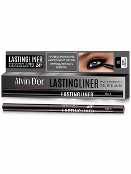 Alvin Dor P-14 Карандаш для глаз тон 01 чёрный ,гелевый водостойкий LASTINGLINER в коробке 0,29г