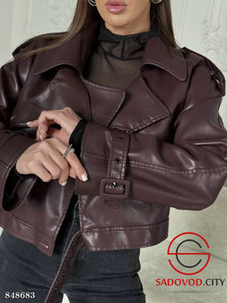 Кожаная женская куртка - Bruno фото 3