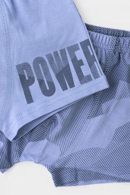 CROCKID, Трусы/ уп. Цвет: пыльно-голубой джинс, геометрия