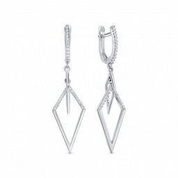 Серьги, куб.циркон., В10-0821