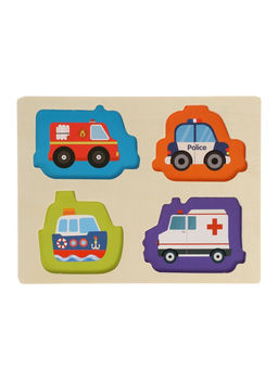 Головоломка рамка - вкладыш «Транспорт», 16 деталей