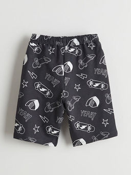 Beli Lastikli Bask?l? Erkek ?ocuk ?ort