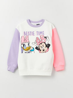 Bisiklet Yaka Minnie Mouse Bask?l? Uzun Kollu K?z ?ocuk Sweatshirt - Waikiki фото 3