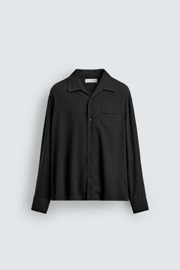 Рубашка Fluid Relaxed Fit черная