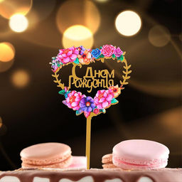 Топпер С днём рождения, сердце - Страна карнавалия фото 2