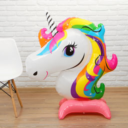 Воздушный шар фольгированный 57" «Единорог», под воздух