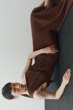 Vestido de un hombro con flecos - H&m фото 4