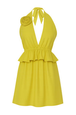 Trendyolmilla Yag Yesil Midi Dokuma 100% Pamuk Plaj Elbise TBESS25EL00111 фото 5