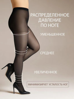 Колготки Omsa ATTIVA 20 XXL PLUS SIZE (50/5) - nero  фото 5