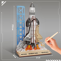 Конструктор деревянный 3д модель МТТК Энергия  Буран, 34 детали - Лесная мастерская фото 3