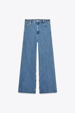 ZW COLLECTION HIGH-WAIST PALAZZO JEANS - Zara фото 7