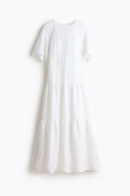 Vestido escalonado con lazada