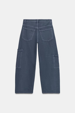 TRF BAGGY BALLOON JEANS WITH POCKETS - Zara фото 8