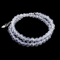 Бусы хрусталь, алмазная огранка Серебрянный дождь 6мм