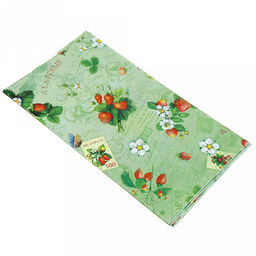 Скатерть полиэтилен 120х180см Земляника, 35мкм (Россия)