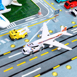 Парковка детская Аэропорт, подвижные элементы, самолёт, с аксессуарами - Автоград фото 7