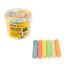 Мелки для рисования, набор 20 шт., 7 цветов - Школа талантов фото 2