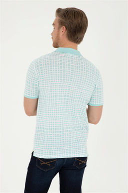 U. S. Polo Assn / Мужская футболка водно-зеленого цвета - U.s. polo assn фото 5