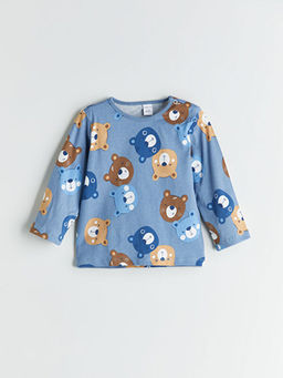 Ay? Bask?l? Erkek ?ocuk Pijama Tak?m?