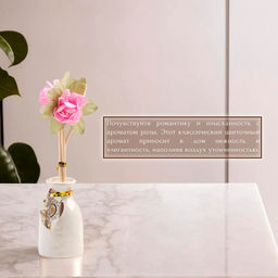 Набор подарочный с диффузором «Ваза с цветком», аромат роза, «Богатство Аромата»