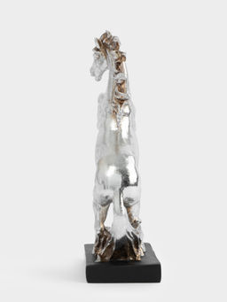 Статуэтка, 15 см, полирезин, серебристая, Конь на дыбах, Horse - Anna lafarg фото 5