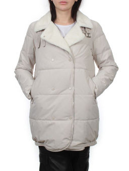 S24-236 LT. BEIGE Куртка демисезонная женская (100 гр. холлофайбер) - Fashion фото 3
