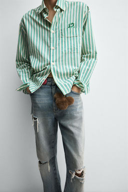 PLUTO PATCH STRIPED SHIRT HARRY LAMBERT FOR ZARA X DISNEY  фото 5