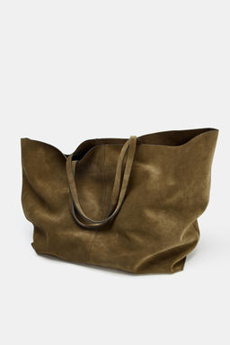 SPLIT SUEDE MAXI TOTE BAG - Zara фото 3