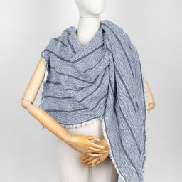 Палантин 20С160-ШР/039/у 165*50 цв. 70 рис. 2 серо-голубой