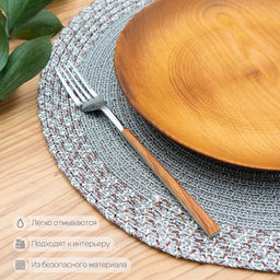 Цена за 12 шт. Салфетка сервировочная Тэри, 3838 см, цвет серый - Simaland фото 4