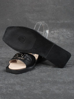 08-PED128-2 BLACK Босоножки женские (натуральная кожа)