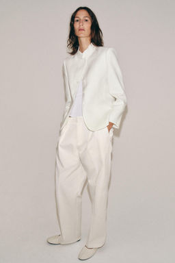 BLAZER LINO 100% ZW COLLECTION / Blanco - Zara фото 5