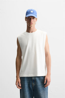 RELAXED FIT TANK T-SHIRT - Zara фото 2