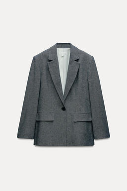 STRAIGHT BLAZER WITH PADDED SHOULDERS - Zara фото 4