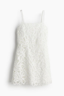 Vestido de tirantes efecto crochet